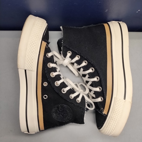 Converse Chuck Taylor All Star Raw Edge Platform Sneakers Womens Size 6.5M Multi - Picture 3 of 8